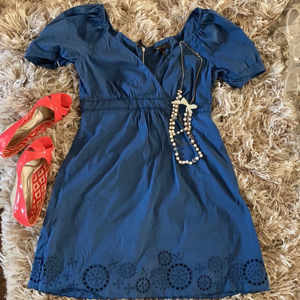 BCBG blue day dress size 10